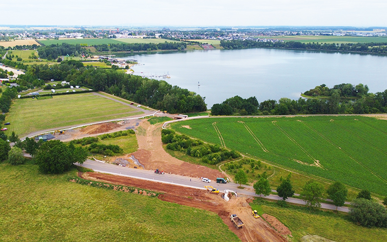Baustelle Hochwasserabschlag Zülpicher Wassersportsee